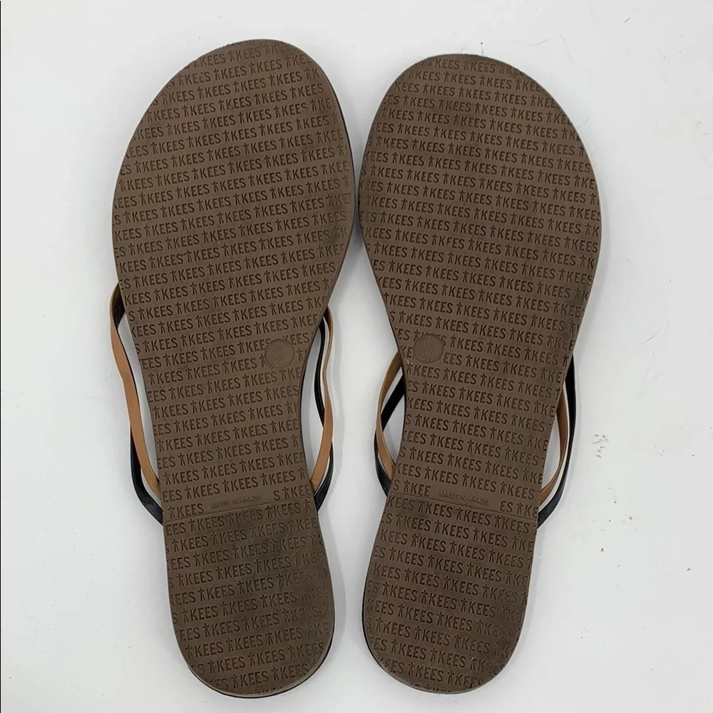 TKEES Duos thong flip flop thong Brazil shoe sandals black brown thin 41 10